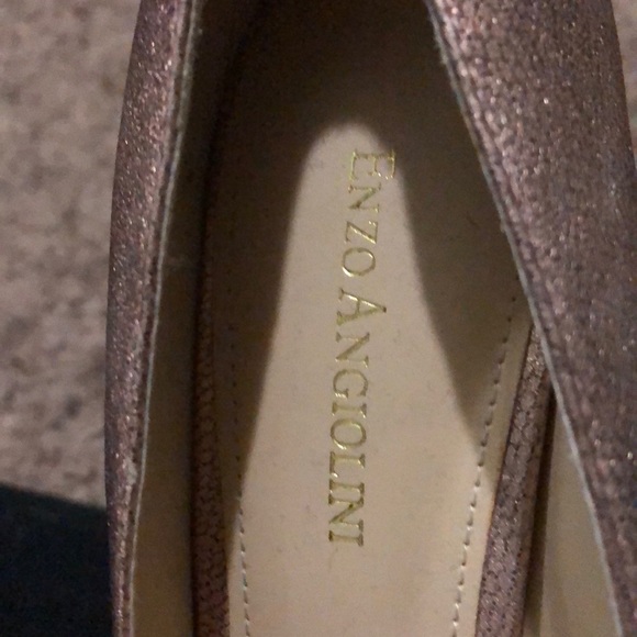 Blush pink metallic faux snake skin heels - Picture 4 of 4